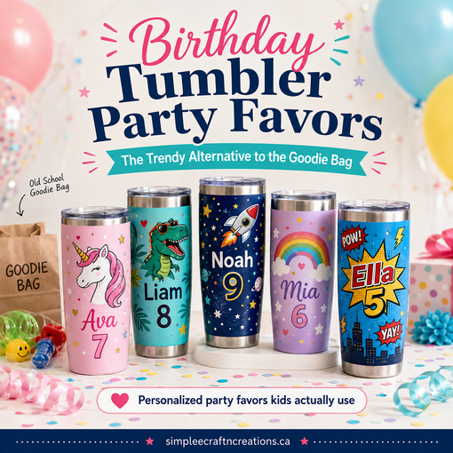 Birthday Tumbler Party Favors: The Trendy Alternative to the Goodie Bag