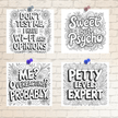 Printable funny adult coloring book with 30 sassy quote designs — bold and humorous coloring pages for stress relief.