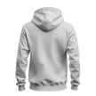 A light gray heather pullover hoodie shown from the back, displayed on a clean white background.