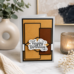 Handmade Modern Masculine Birthday Card with Layered Geometric Design