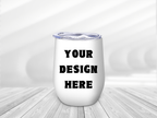 Personalized stainless steel 12oz wine tumbler featuring a custom photo design perfect for birthdays, weddings, Mother's Day and special occasions.