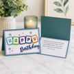 Handmade Happy Birthday Greeting Card | Colorful Layered Birthday Card with Heartfelt Message