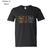 Unisex black T-shirt with periodic table element design spelling “Autism,” combining gold, titanium, and samarium.