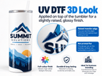 UV DTF tumbler 3D look
