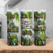 Beautiful Crazy Plant Lady wall art featuring vibrant potted plants, succulents, and ferns in colorful pots.