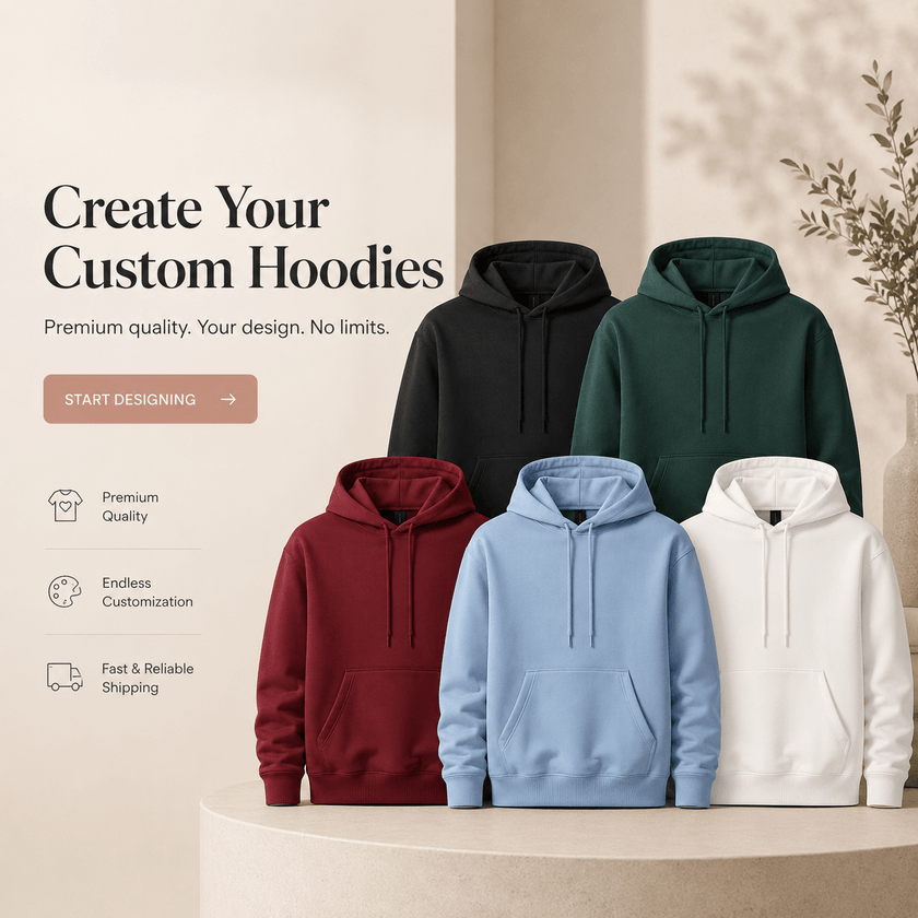 Custom Hoodie | Personalized Hoodie with Your Design, Logo, Photo or Text