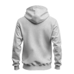 A light gray heather pullover hoodie shown from the back, displayed on a clean white background.