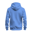 A light blue hoodie shown from the back, displayed on a clean white background.