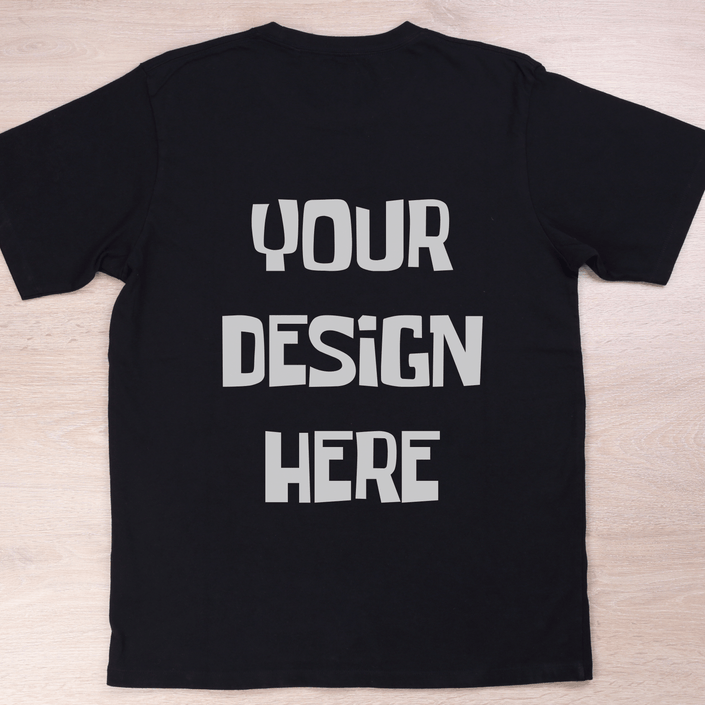 Editable t-shirt template for custom designs. Add text, graphics, or logos to create a one-of-a-kind shirt.