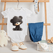 Cute Black Bear Baby Onesie | Adorable Woodland Baby Bodysuit