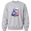Sport grey youth sweatshirt featuring a winter bird graphic ideal for everyday casual wear.