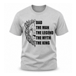 Gray Dad shirt with powerful lion king artwork for Father's Day gift ideas