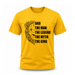 Yellow Dad lion shirt with motivational family inspired graphic and premium print design