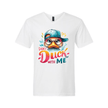 Cute angry duck illustration printed on white unisex shirt