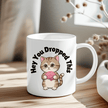 Humorous kitty brain joke mug for coffee and tea lovers.