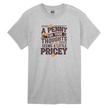 Grey t-shirt with funny sarcastic quote penny for your thoughts design with vintage typography