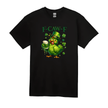black funny chicken beer shirt with fcawf text and shamrock design