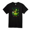 black funny chicken beer shirt with fcawf text and shamrock design