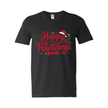 Cute dog-themed Christmas tee with Happy Pawlidays text and holiday graphics.