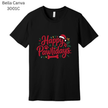 Dog mom and dog dad holiday t-shirt with cute Christmas dog graphics.