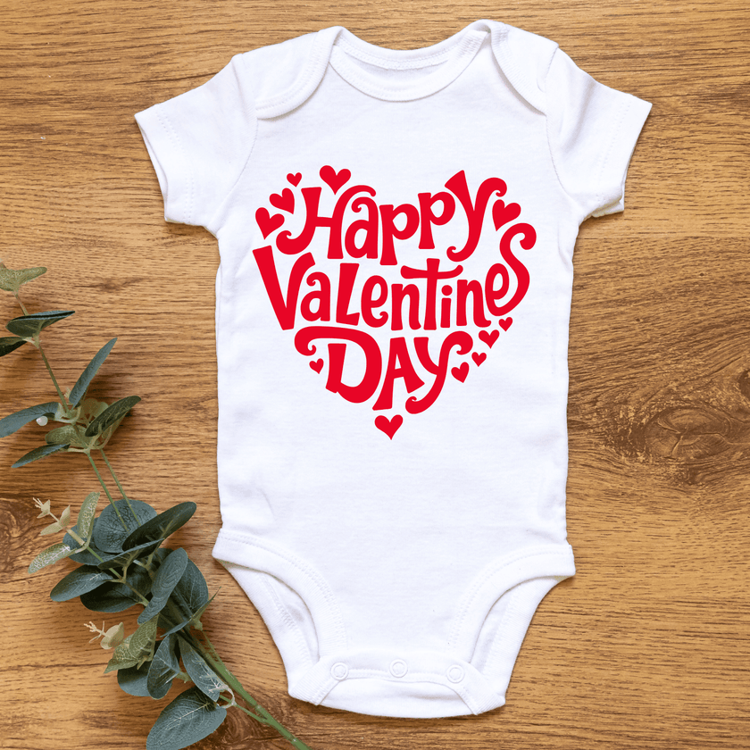 Valentine baby onesie gift idea for first Valentine’s Day