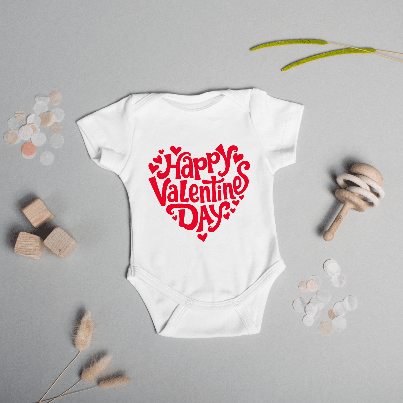 Soft cotton Valentine baby outfit for newborns and infants