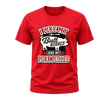 Red pulled pork T shirt with a humorous BBQ inspired design, perfect for grill dads, pitmasters, and cookout lovers.
