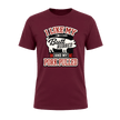 Maroon graphic T shirt featuring a bold BBQ pork design, perfect for grill masters, dads, and barbecue fans.