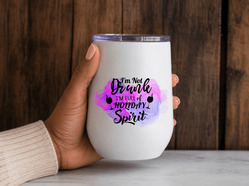 I’m Not Drunk I’m Full of Holiday Spirit Wine Tumbler