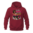 Cardinal red women’s hoodie with funny I’m Not Spoiled shopping lover graphic and colourful fashion artwork