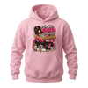 Light pink I’m Not Spoiled hoodie for women featuring financially misunderstood graphic and shopping theme