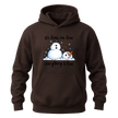 Dark chocolate funny Christmas hoodie featuring It’s Fine I’m Fine Everything Is Fine snowman winter design