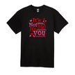 Black t shirt with It’s Not Me It’s You Valentine heart graphic