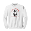 Valentine themed funny graphic crewneck sweatshirt with retro illustration design