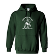 Forest Green Casual hoodie featuring novelty retro statement graphic design