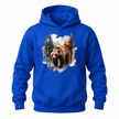 Royal Blue hoodie featuring wilderness inspired bear artwork with high quality full color printing.