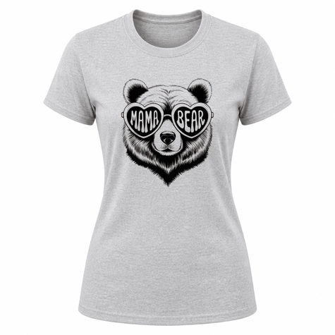 Mama Bear Women's Graphic T Shirt | Cute Graphic Tee