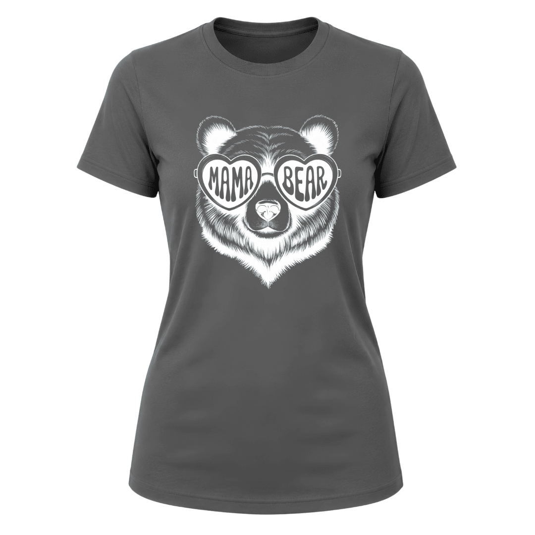 Charcoal Grey Mama Bear graphic shirt ideal for casual outfits and gift giving