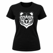 Black Mama Bear graphic t shirt for women featuring eye catching bear artwork