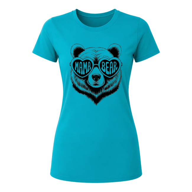 Jade Dome women's shirt with stylish Mama Bear artwork and durable graphic print
