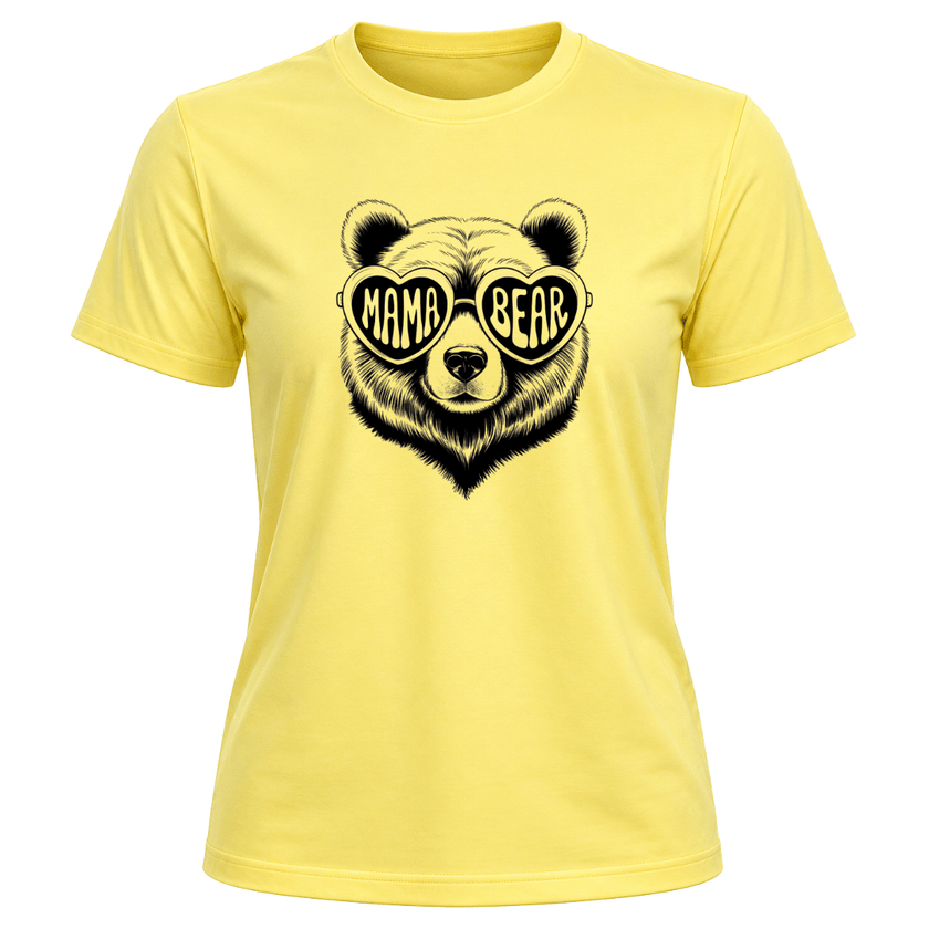 Corn Silk women's Mama Bear t shirt perfect for Mother's Day gifts and everyday wear
