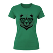 Irish Green women's graphic tee featuring Mama Bear artwork for casual fashion lovers