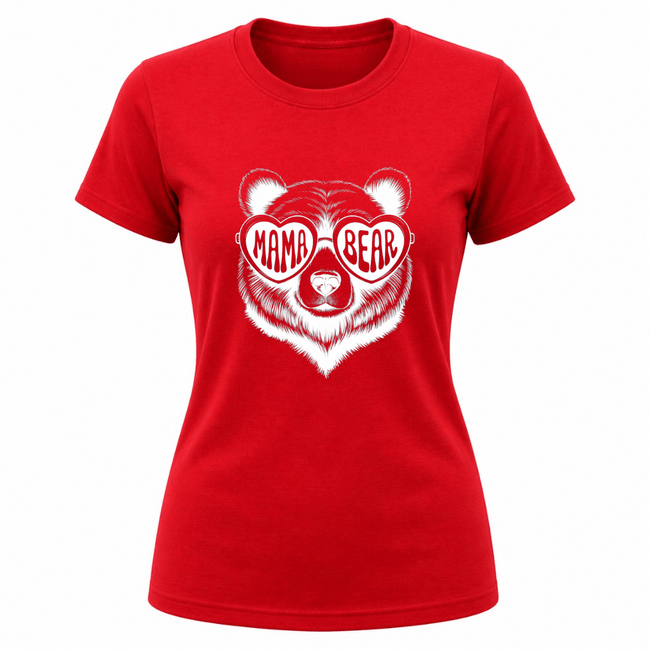 Mama Bear Women's Graphic T Shirt | Cute Graphic Tee