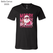 Trendy unisex Christmas T-shirt with fun Santa Claus in pink outfit and sunglasses, posing with a peace sign. retro style.