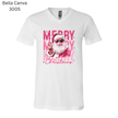 Retro Christmas graphic tee with Santa Claus wearing sunglasses and the phrase ‘Merry Merry Merry Christmas.’ A festive shirt