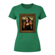 Irish green women’s graphic tee with funny art inspired selfie design