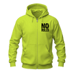 Front and back No Rules No Limits zip hoodie featuring distressed motivational graphics and multiple colour options.