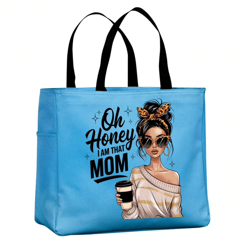Oh Honey I Am That Mom Tote Bag | Stylish Mom Gift Shopper Bag