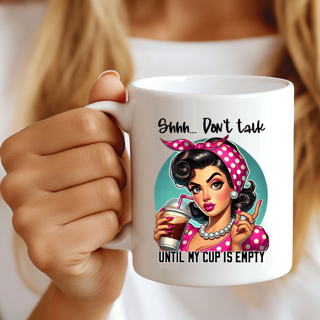 Premium ceramic coffee cup with funny coffee lover quote ideal for birthdays holidays and gifts for moms