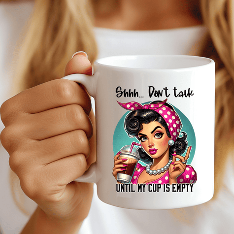 Premium ceramic coffee cup with funny coffee lover quote ideal for birthdays holidays and gifts for moms